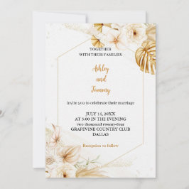 la más bella invitación a la boda de oro