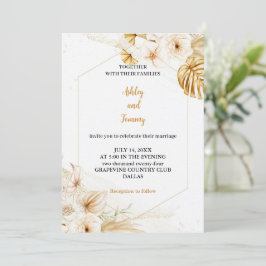 la más bella invitación a la boda de oro