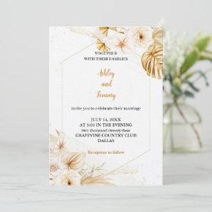 la más bella invitación a la boda de oro