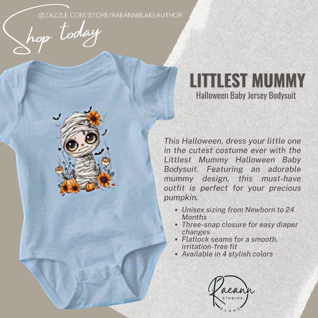 La más pequeña de Halloween Mummy Baby Jersey Body (Subido por el creador)