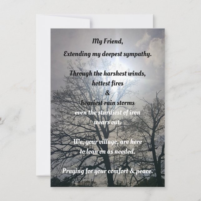 La más profunda simpatía de la tarjeta de felicita (Anverso)