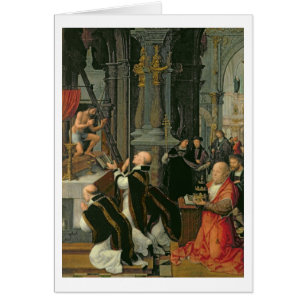 La masa de St Gregory (aceite en lona)