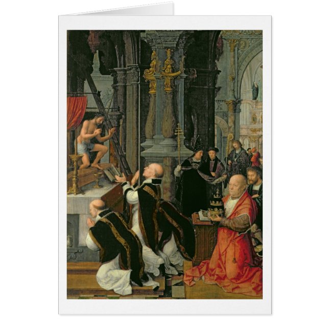 La masa de St Gregory (aceite en lona) (Frente)