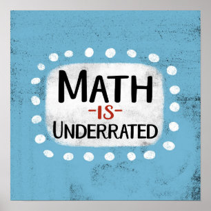 La matemática es arte de pared Poster subestimado