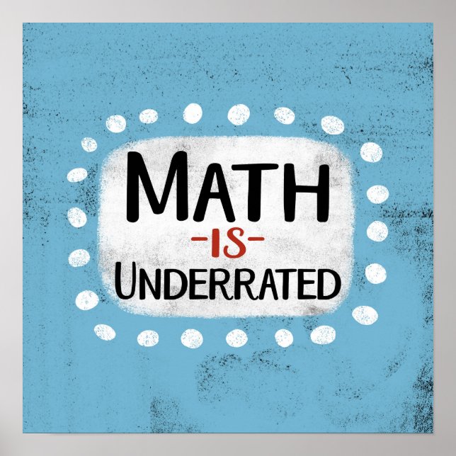 La matemática es arte de pared Poster subestimado (Frente)