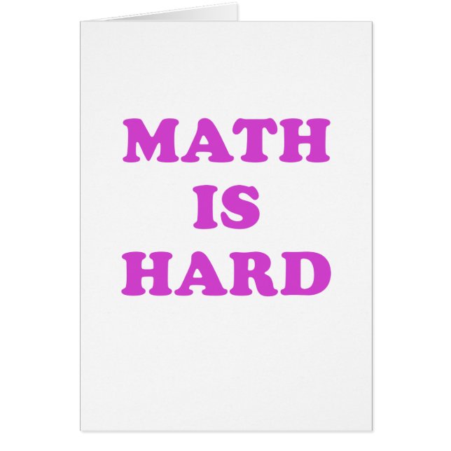 La matemáticas es dura (Frente)