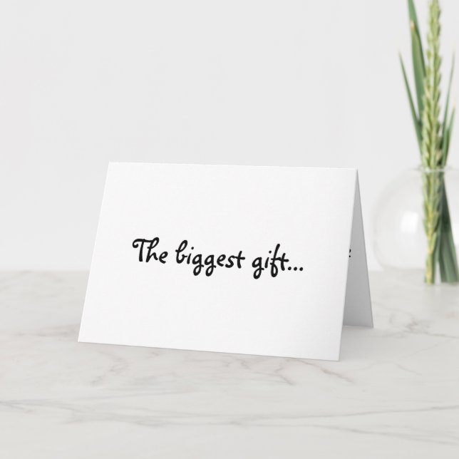 La mayor tarjeta de regalo (Anverso)