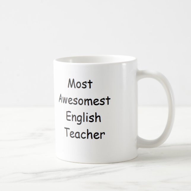 La mayoría de la taza del profesor de inglés de (Derecha)