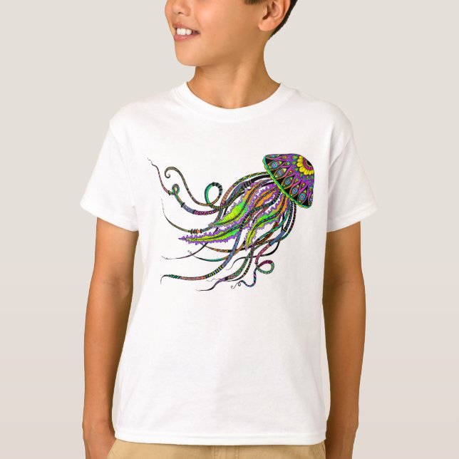La medusa eléctrica embroma la camisa (Anverso)