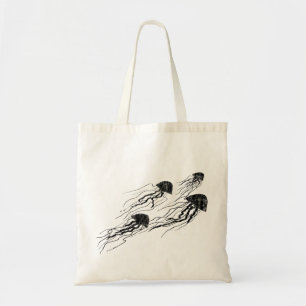 La medusa siluetea la bolsa de asas