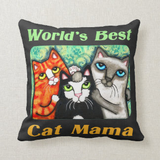 La mejor almohada del gatito de la pizarra de la