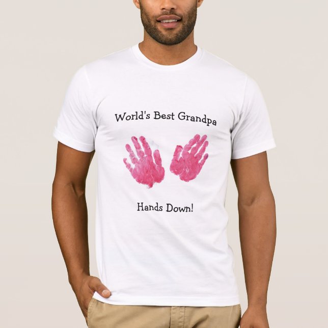 La mejor camisa de Handprint del abuelo del mundo