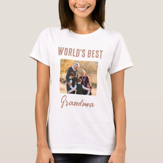 La mejor camiseta con foto de la abuela del mundo (Anverso)