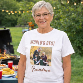 La mejor camiseta con foto de la abuela del mundo