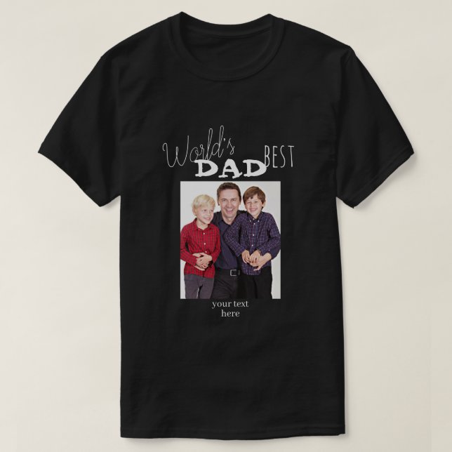 La mejor camiseta de fotos de papá-Personalizado d (Diseño del anverso)