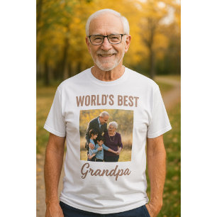 La mejor camiseta de fotos del abuelo del mundo