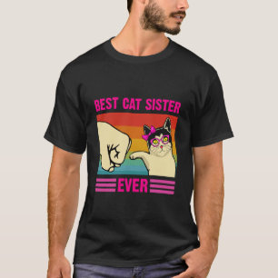 La Mejor Camiseta de Hermana de Gato Divertida par
