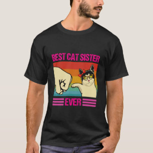 La Mejor Camiseta de Hermana de Gato Divertida par