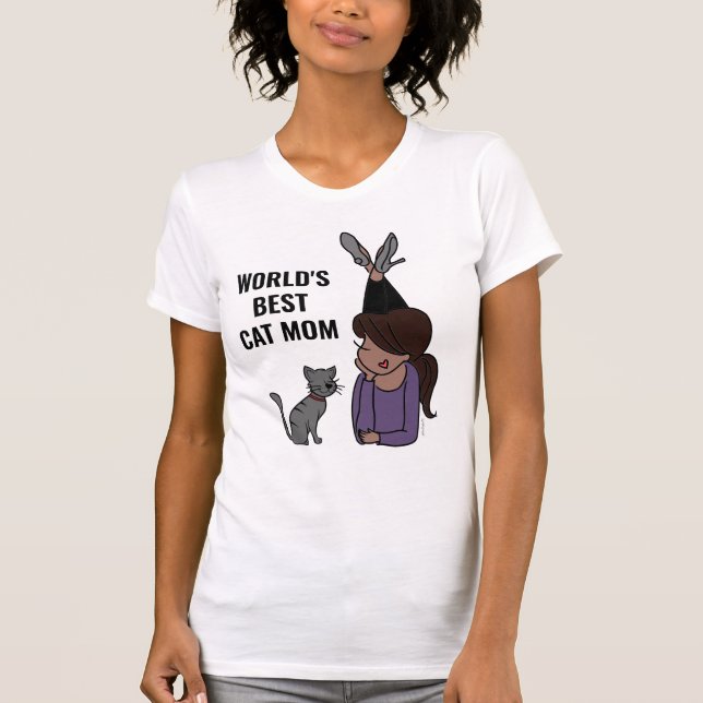 La mejor camiseta de mamá del gato del mundo (Anverso)