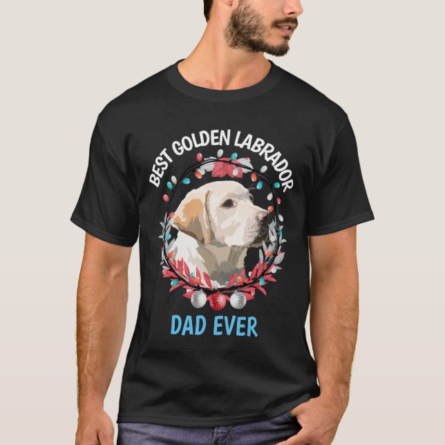 La mejor camiseta de papá de Labrador dorado (Anverso)