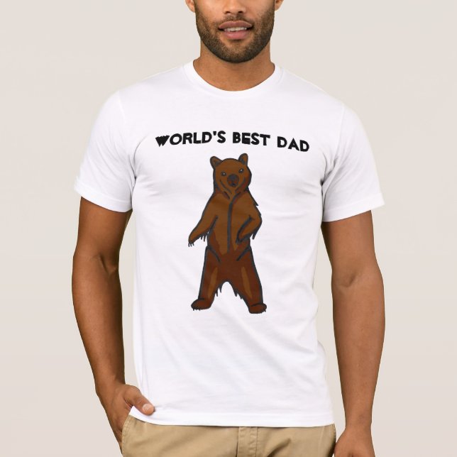 La mejor camiseta de papá del mundo con grizzly (Anverso)
