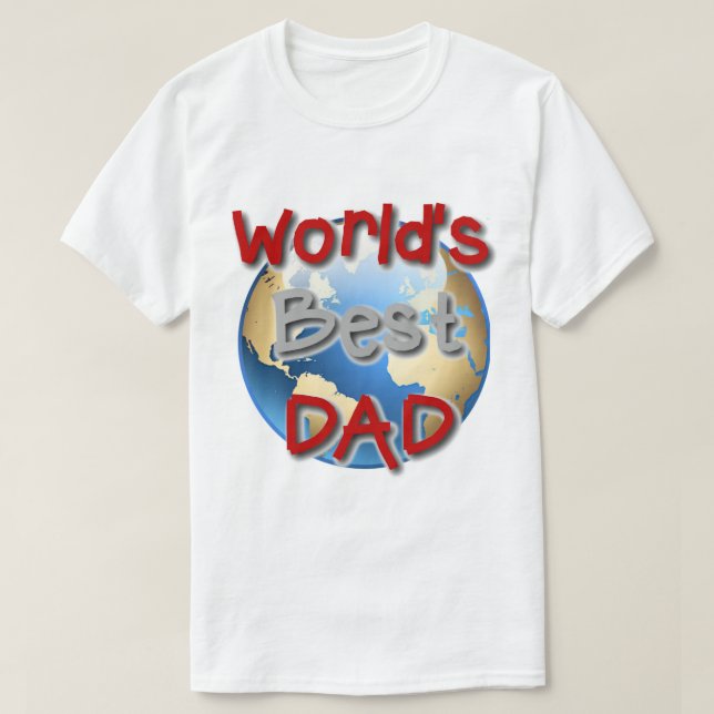 La mejor camiseta de papá del mundo personalizado (Diseño del anverso)