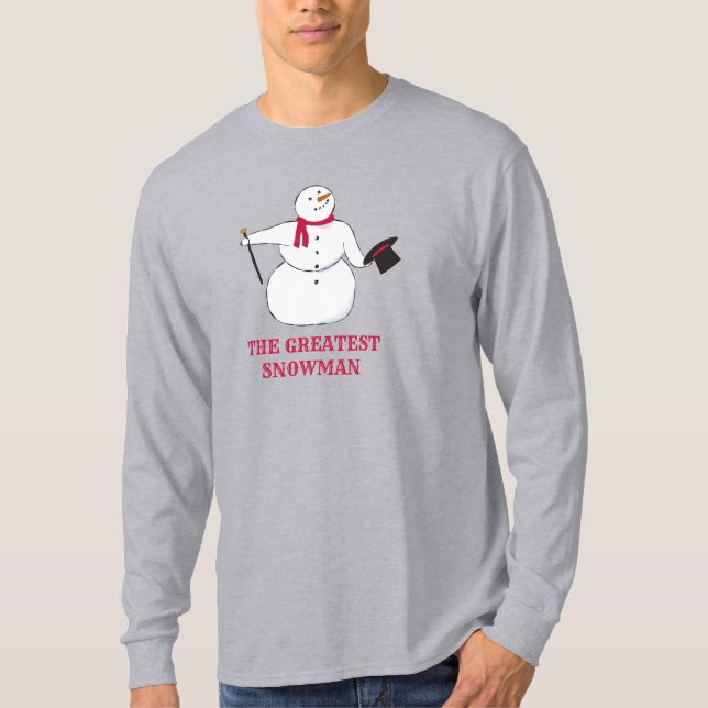 La mejor camiseta de Snowman Long Sleeve (Anverso)