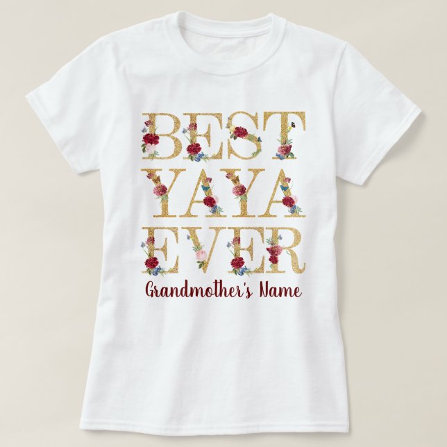 La mejor camiseta de Yaya nunca (Diseño del anverso)