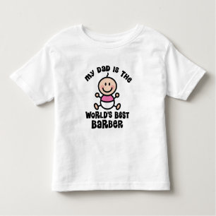 La mejor camiseta del bebé del papá del peluquero