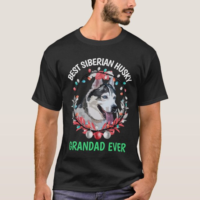 La mejor camiseta del Husky Husky Grandad Siberian (Anverso)