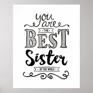 La mejor hermana en la impresión del arte del