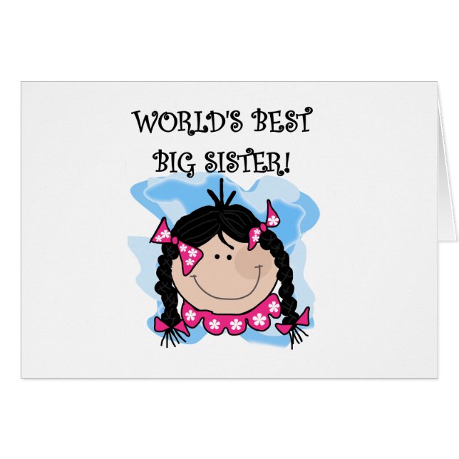 La mejor hermana grande del mundo cabelludo negro (Anverso (Horizontal))