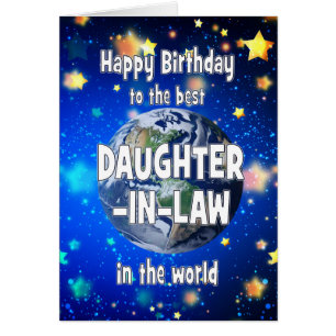 La mejor hija en derecho en el cumpleaños mundial