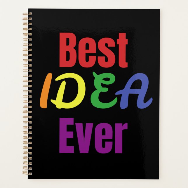 La Mejor Idea Que Se Planea En Negro. Cuaderno (Anverso)