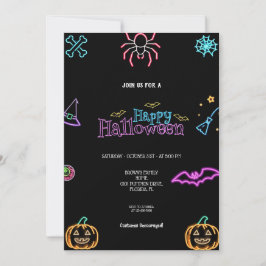 LA MEJOR INVITACIÓN DE NEON HALLOWEEN