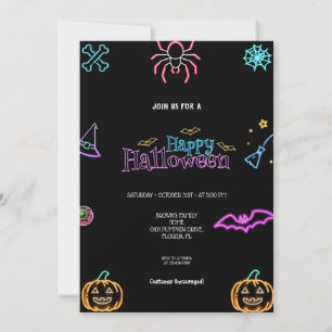 LA MEJOR INVITACIÓN DE NEON HALLOWEEN