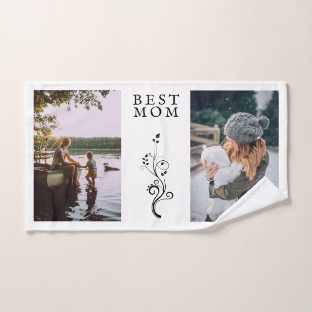 La mejor madre moderna follaje 2 fotos de Personal (Toalla de mano)