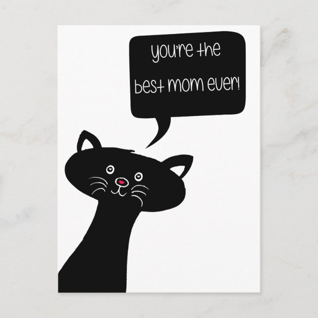 ¡La mejor madre! - Postales de gato negro (Anverso)