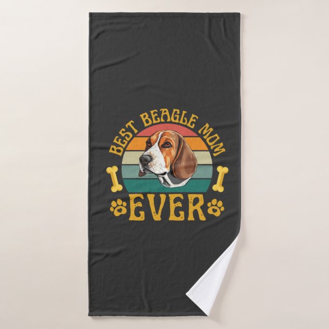 La mejor mamá de Beagle, divertido perro Beagle Ca (Toalla de baño)