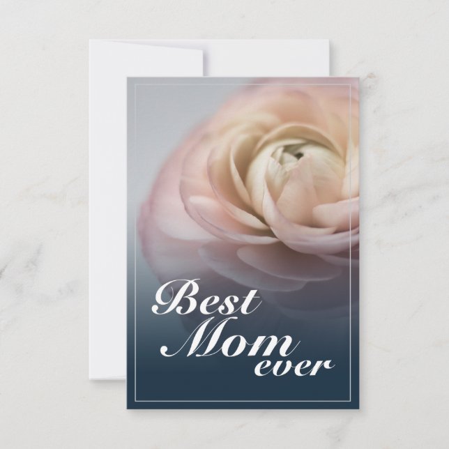 La mejor mamá de todos los tiempos con una rosa ro (Anverso)