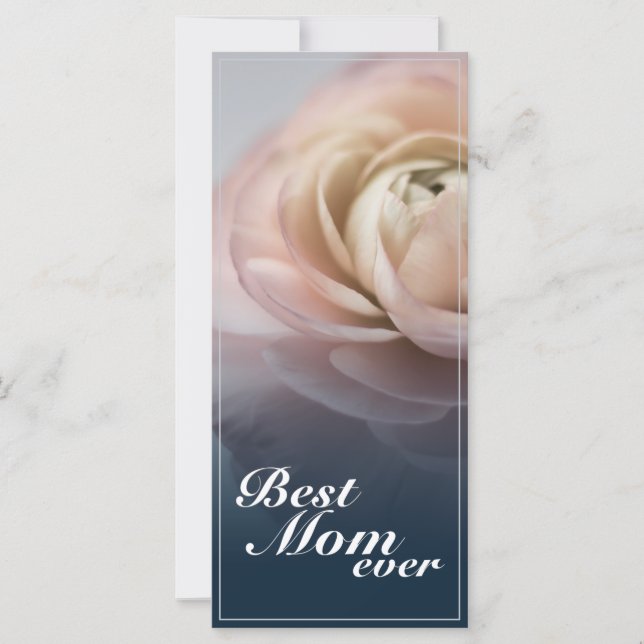 La mejor mamá de todos los tiempos con una rosa ro (Anverso)