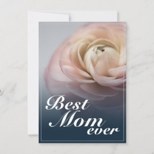 La mejor mamá de todos los tiempos con una rosa ro