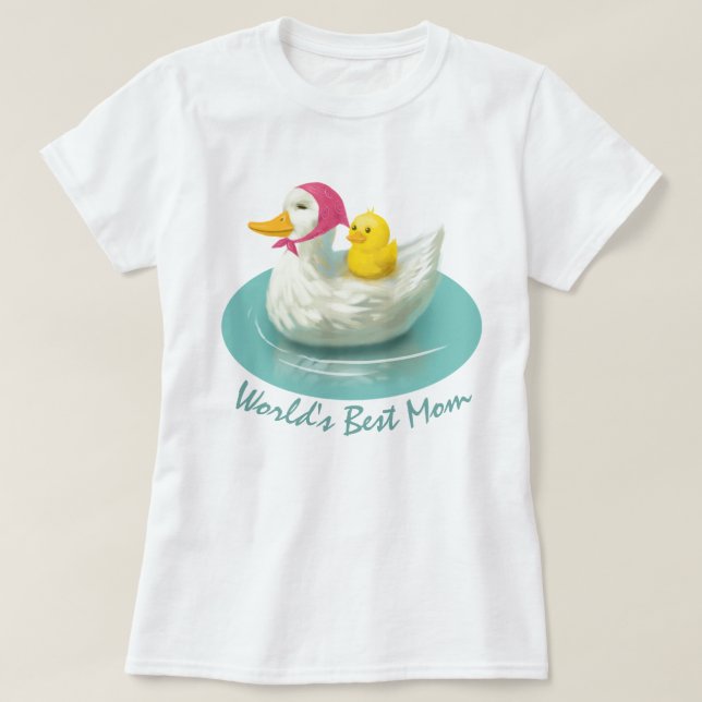 La mejor mamá del mundo - Camiseta de pato y madre (Diseño del anverso)
