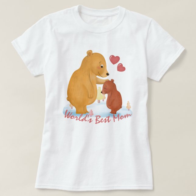 La mejor mamá del mundo - Oso de mamá y camiseta b (Diseño del anverso)