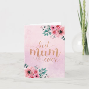 La mejor mamá del mundo tarjeta de felicitación fl