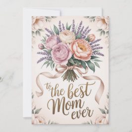 La Mejor Mamá del Mundo Tarjeta Floral