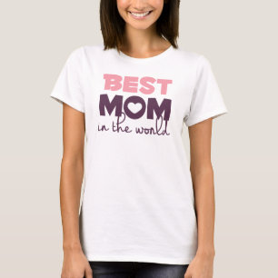 La mejor mamá en la camiseta de manga del Día de l