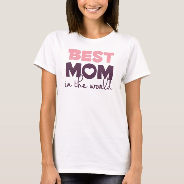 La mejor mamá en la camiseta de manga del Día de l (Anverso)