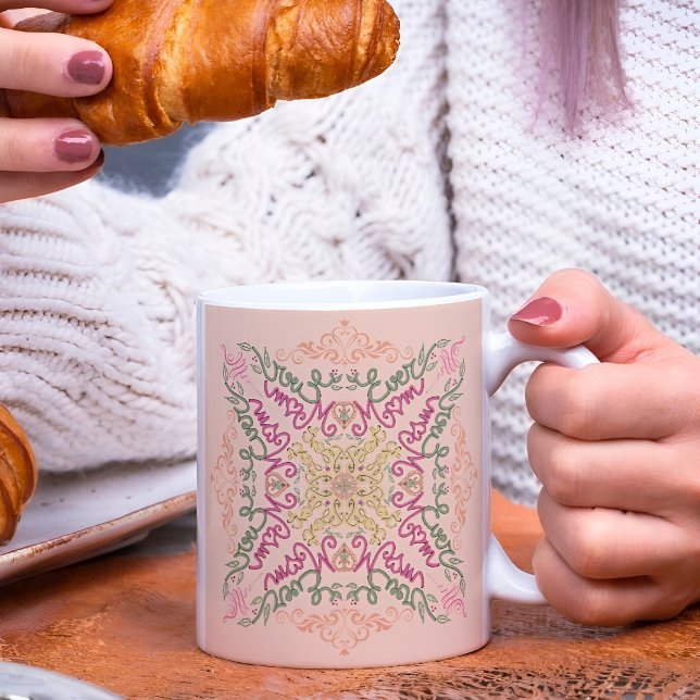 La mejor mamá jamás adorna con piel clara la taza  (Subido por el creador)