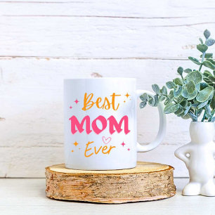 La mejor mamá jamás imprimió la moderna taza blanc